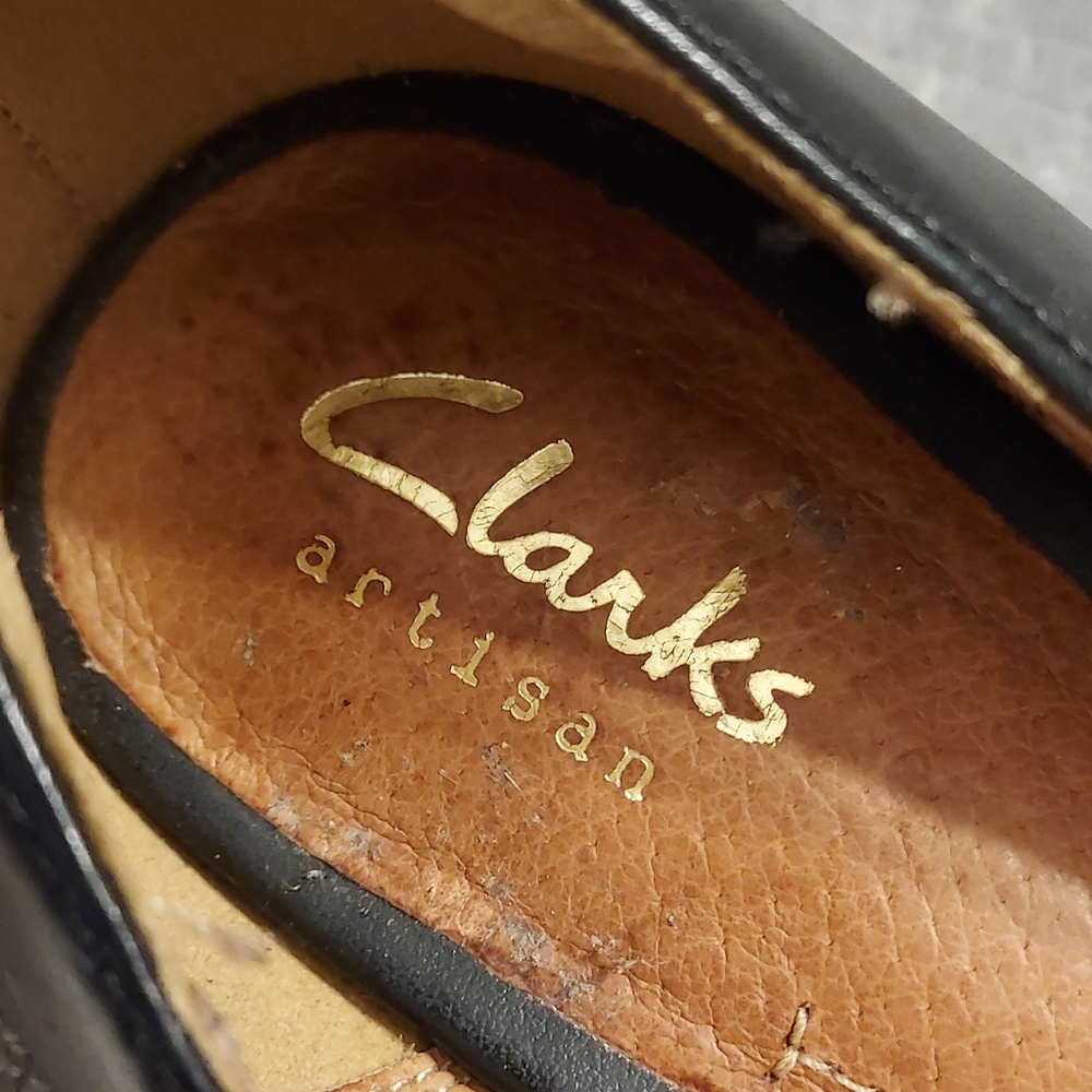 Clarks Artisan Brierdolly Platform Pump Black Leather Heels 8 Neutral - Picture 8 of 11